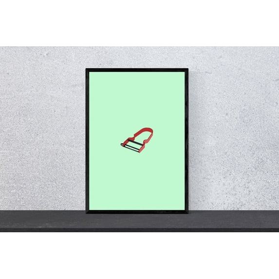 Peeler Poster - Art, Minimal, Modern, Din A4, Pop Art, Object, Potato, Vegetables, Kitchen Wall Art, Modern Wall Decor, 16x24 UNFRAMED