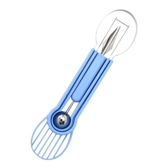 Peeler for Fruit and Vegetable Preparation – Stainless Steel Digging Set Slicing Carving Tool and Remover Kitchen for Fresh Prep, A, Blue