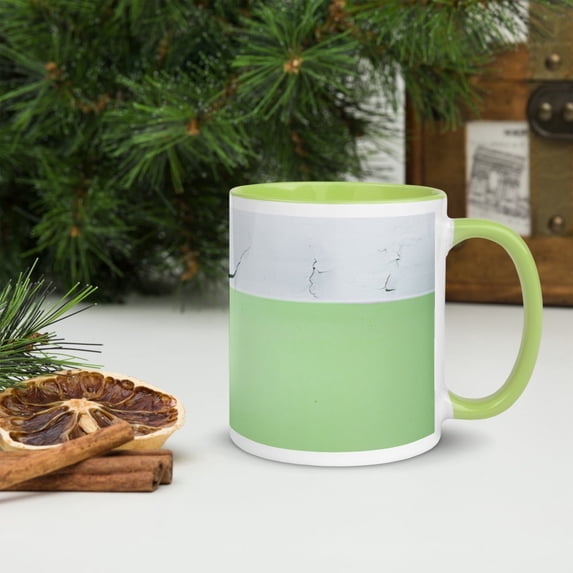 Peeling Paint Green Mug, Green Inside (Green)