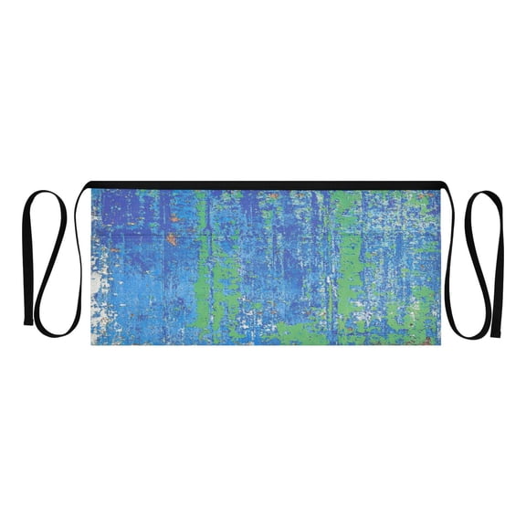 Peeling Paint Texture Pattern Multi Pocket Short Apron Waterproof, Adjustable 96.5in Belt for various occasions