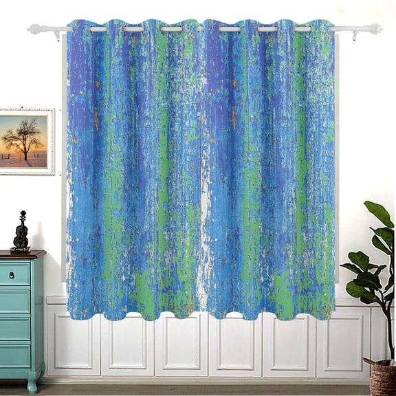 Peeling Paint Texture Pattern Thermal Blackout Curtains 63x55 Inch 2 Panels Grommet Window Drapes for Bedroom Living Room