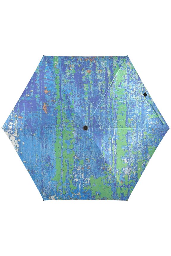 Peeling Paint Texture Pattern Umbrellas for Sun Auto Open Close UV50+ Waterproof 5-Fold Compact Fiberglass Frame