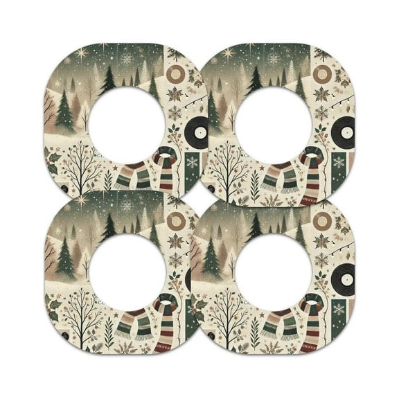 Peelz Cottagecore Christmas Patch Tape Designed for The DEXCOM G7 and Stelo Waterproof & Sweatproof Adhesive for 15 Days, Pre-Cut Adhesive Medical Tape, Continuous Glucose Monitor Sensor Cover