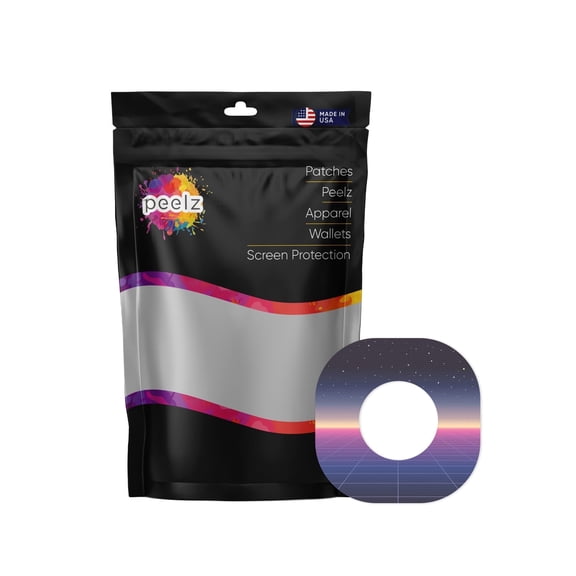 Peelz Dark Side Patch Tape Designed for The DEXCOM G7 and Stelo Waterproof & Sweatproof Adhesive for 15 Days, Pre-Cut Adhesive Medical Tape, Continuous Glucose Monitor Sensor Cover