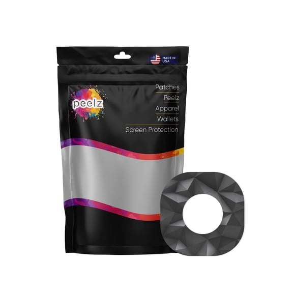 Peelz Matte Geometric Patch Tape Designed for The DEXCOM G7 and Stelo Waterproof & Sweatproof Adhesive for 15 Days, Pre-Cut Adhesive Medical Tape, Continuous Glucose Monitor Sensor Cover