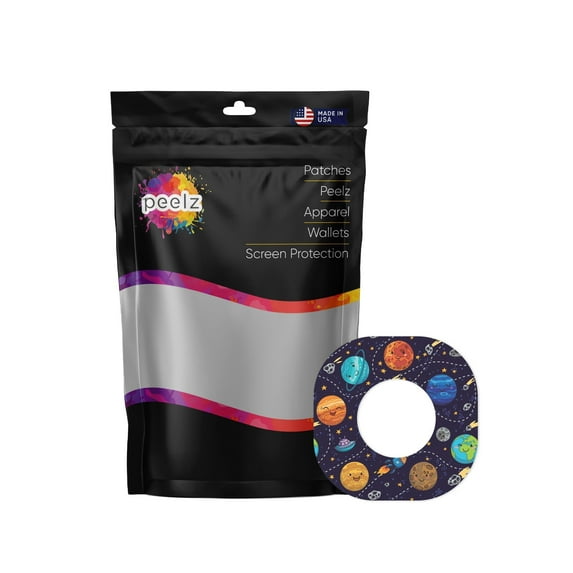 Peelz Planetary Patch Tape Designed for The DEXCOM G7 and Stelo, Secure Your Dexcom G7 Sensor or Stelo Sensor12-Pack (Set of 12 Patches)