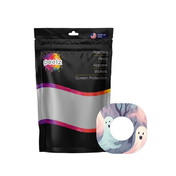 Peelz Whispy Ghosts Patch  Tape Designed for the DEXCOM G7 and Stelo