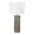 thumbnail image 1 of Peen Table Lamp in Black and White Resin and Bone, 1 of 3