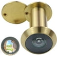 thumbnail image 1 of Peep Holes for Door, Solid Brass 200-Degree Door Viewer Peephole with Heavy Duty Rotating Privacy Cover for 1-3/8" to 2-1/6" Doors for Home Office Hotel, Satin Gold, 1 of 5