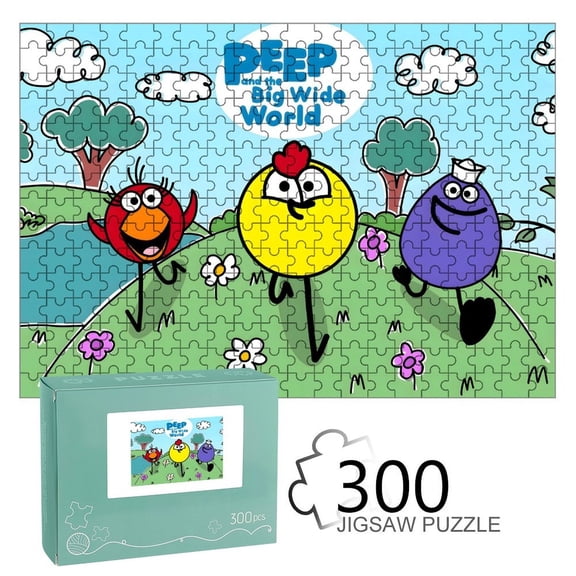 Peep and the Big Wide World-themed Wooden jigsaw Puzzle for home Decoration or gift for fans friend,family.300pc