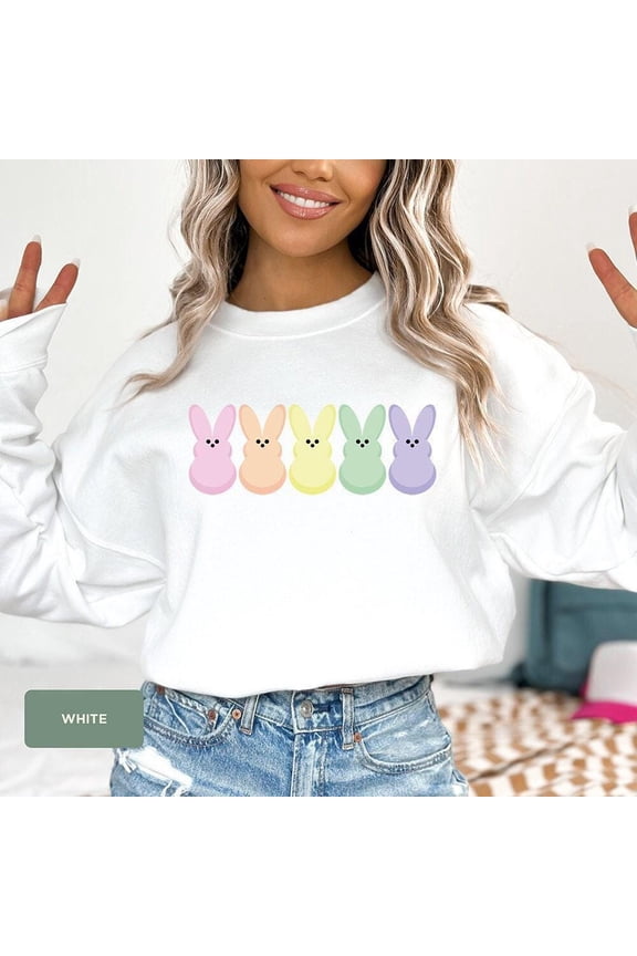 Peep my Sweatshirt, Easter Bunny Peeps Sweatshirt, Candy Peeps Tee,Egg Hunt Shirt,Eggs and Bunnies,Pastel Easter,Rainbow Easter,Easter Shirt