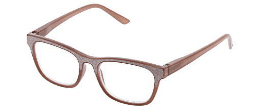 Peepers by PeeperSpecs Women's Foxy Mama Square Blue Light Blocking Reading Glasses, Taupe, 49 + 0 Peepers by PeeperSpecs Women's Foxy Mama Square Blue Light Blocking Reading Glasses, Taupe, 49 + 0