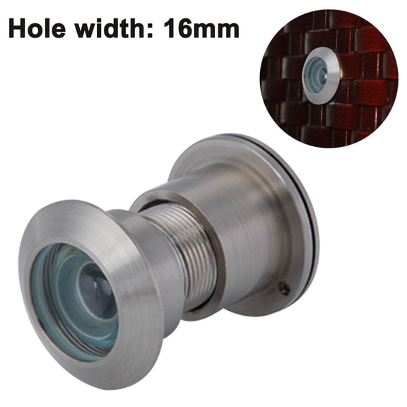 Peephole Wide Angle, Door Viewer Peephole, Solid Brass Body And Wide Angle Hd Glass Lens, 220 Degree Viewing Angle, Drill Hole Ø 16/28Mm - Silver