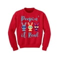 thumbnail image 1 of Peepin’ it Real Sweatshirt Happy Easter Sweater for Teen Girls Boys Cute Bunny Outfit for Youth 6-18 Years Old, 1 of 4