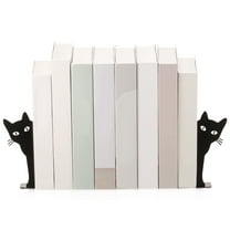 Peeping Cat Metal Bookend Cute Cat Desk Decorative Bookend Bookshelf Decoration for Bookshelf Office Desk Home Present