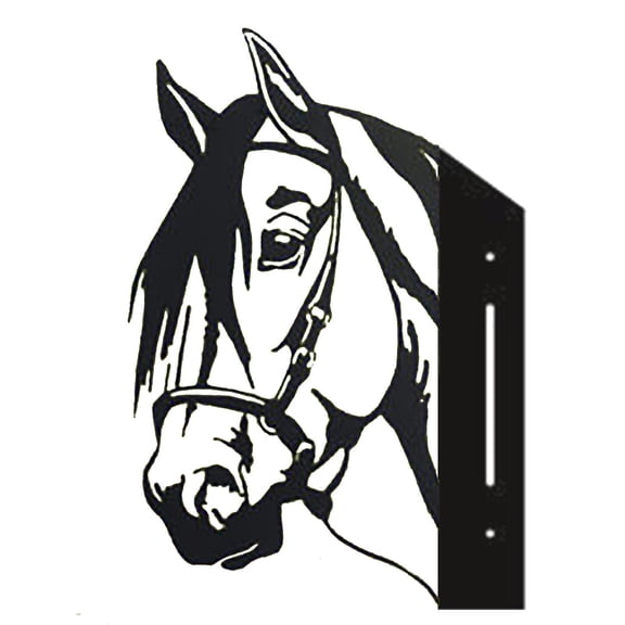 Peeping Horse Decor, Metal Silhouette Art For Garden Fence, Outdoor Yard Patio Lawn Farmhouse Decoration, Unique Animal Themed Accent For Horse Lovers, Easy To Install With