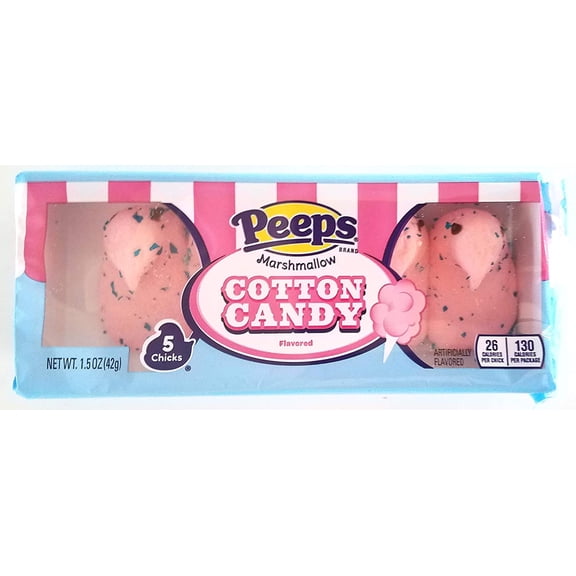 Peeps (1 Pack) Pink Chicks Marshmallow Easter Cotton Candy 1.5 oz / 42 g