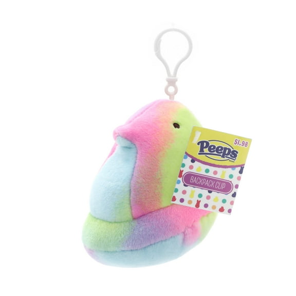 Peeps 4.5" Plush Clip-On Tie Dye Chick