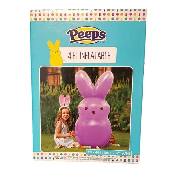 Peeps 4 Foot Inflatable Bunny Purple