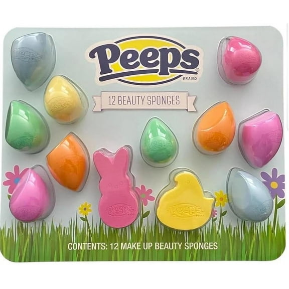 Peeps Beauty Blender Makeup Sponges-12 Pack for Easter Basket. Great gift for Teens or Wife., Pink C42