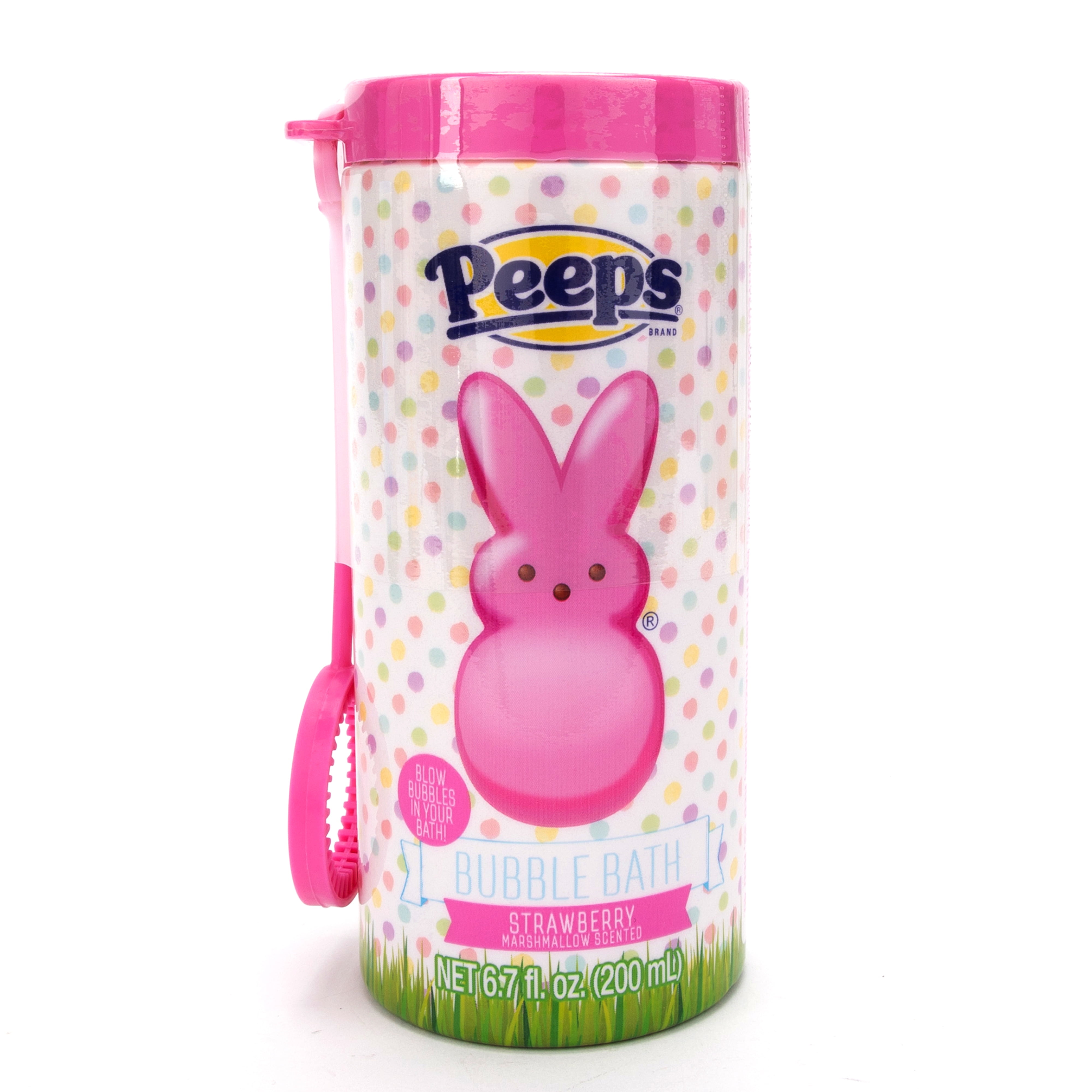 Peeps Bubble Bath with Wand, Pink, Strawberry Marshmallow Scented, 6.7 fl oz