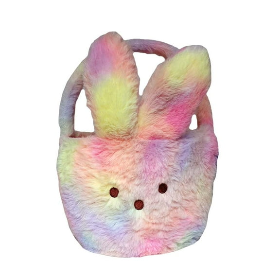 Peeps Bunny Plush Easter Egg Hunt Basket Tie Dye