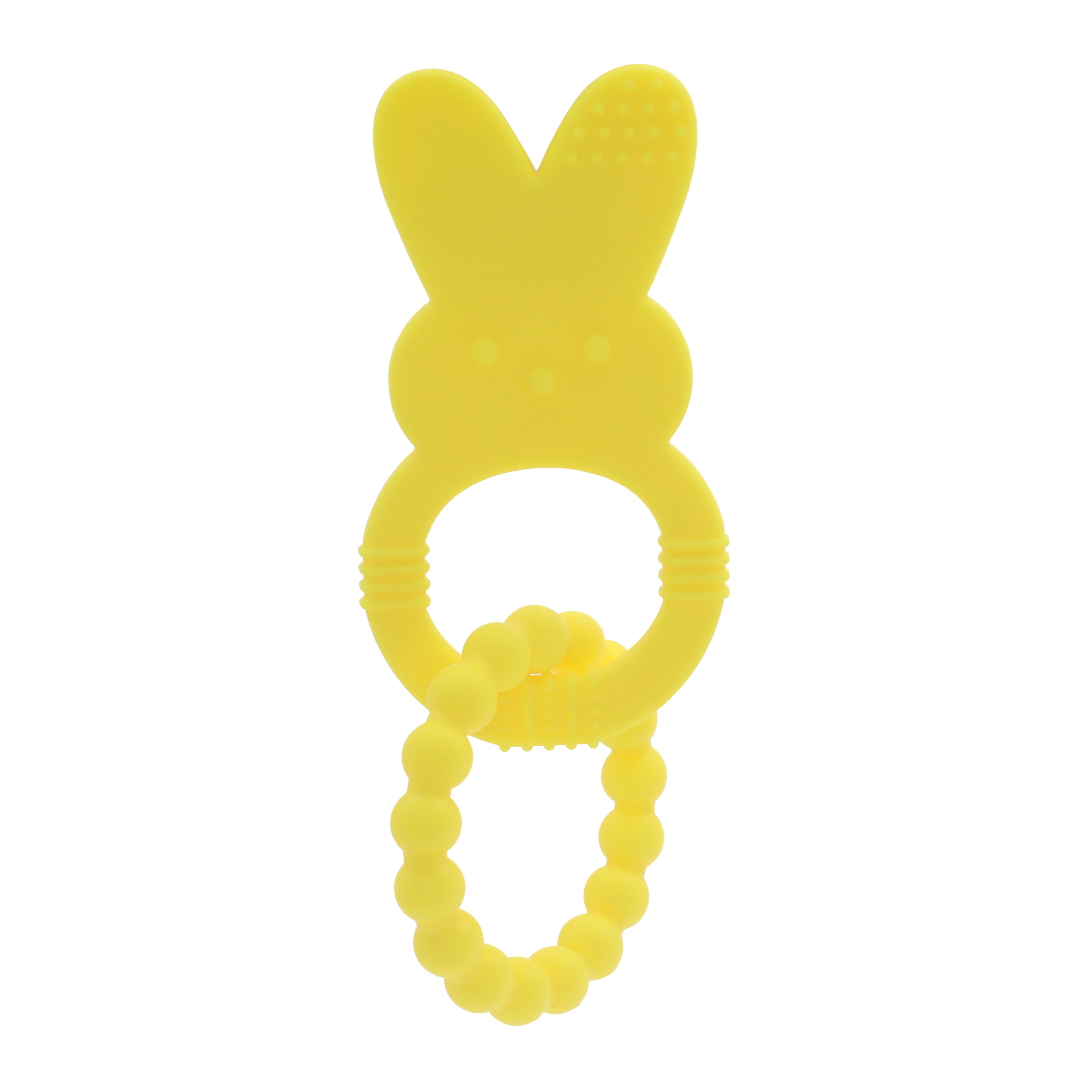 Peeps Bunny Silicon Baby Teether, Yellow