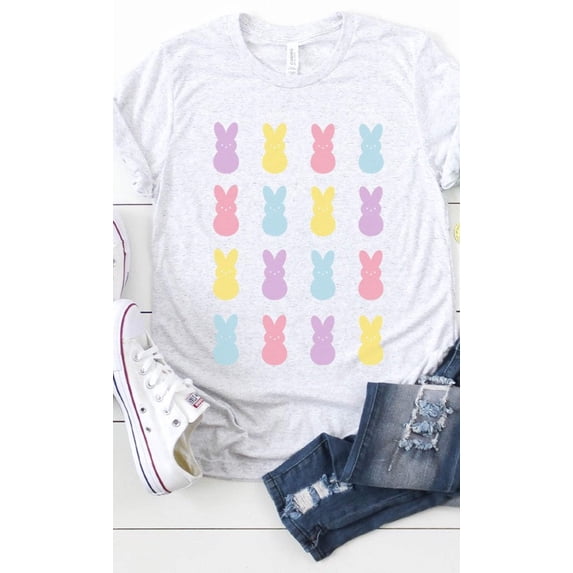 Peeps Bunnys Grid Graphic Tee T-Shirt