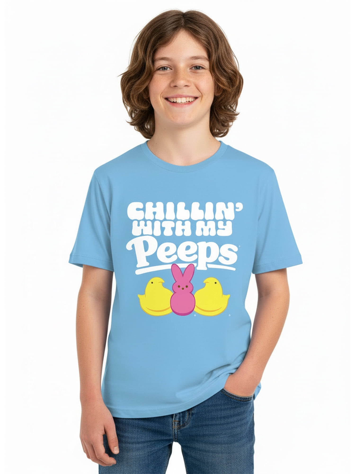 Easter Boys' & Big Boys' Peeps Graphic Tee with Short Sleeves, Sizes 4-18