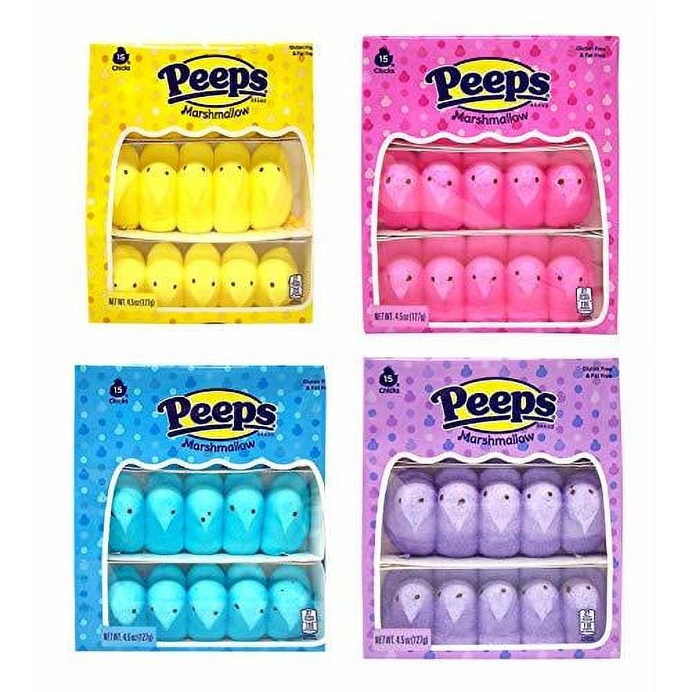 Peeps Easter Assorted Color , Blue, Purple, Or Yellow Chick Shaped