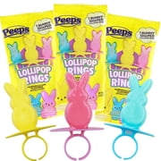 Peeps Easter Lollipop Ring Candy, .42 Ounces Per Ring (Pack of 3)