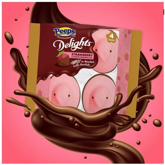 Peeps Easter Milk Chocolate Dipped Strawberry Delights Chicks - 1.98/4ct