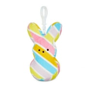 Peeps Easter Peep Rainbow Bunny Backpack Clip Plush Keychain New with Tag