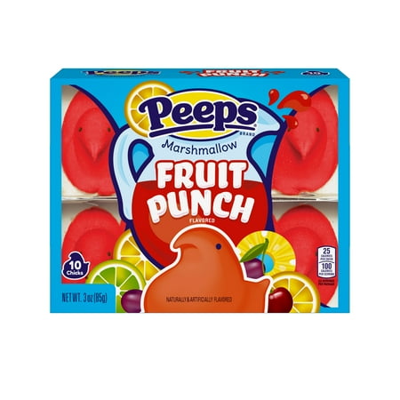 Peeps Fruit Punch Easter Candy - 10 Count (3.0 Ounces)