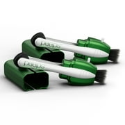 Peeps Lens Cleaner - Glasses Cleaning Tool with Brush - Portable & Reusable - Safe & Effective Carbon Microfiber - Leaves No Dust or Fingerprints - Streak Free - Soft Touch Green - 2 Count