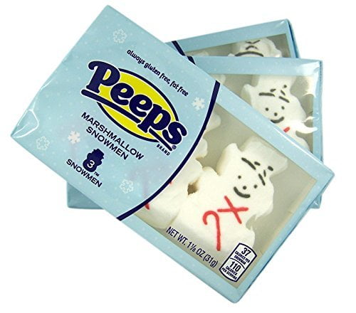 Peeps Marshmallow Snowmen Christmas Candy, 3 Count, Pack of 3