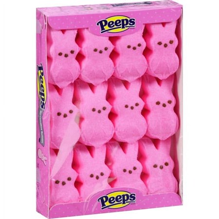 Peeps Pink Marshmallow Bunnies Easter Candy, 3.375 Oz.
