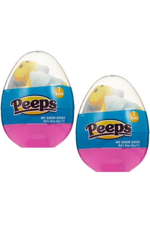 Pink Plastic Egg No-Show Socks for Kids  Shoe Size 710 (2 Eggs - 4 pairs)