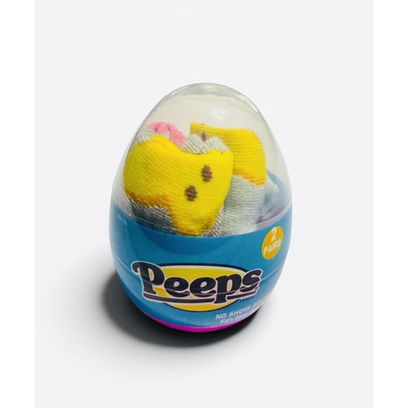Peeps No Show Socks Kid's Shoe Size 7-10, 2-Pair