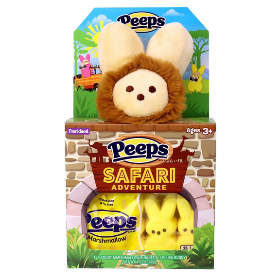 Peeps Safari Adventure Plush & Marshmallow Easter Gift Set
