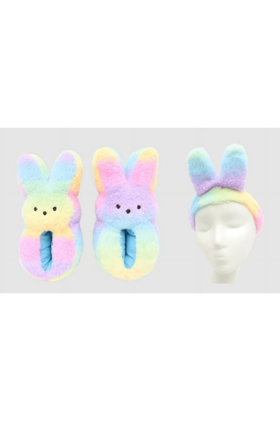 Slippers and Headband Set, Rainbow