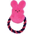 thumbnail image 1 of Peeps Squeaky Rope Dog Toy (Pink Bunny), 1 of 3