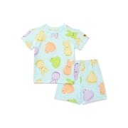 Peeps Toddler Easter Graphic Tee and Shorts Set, 2-Piece, Sizes 12M-5T