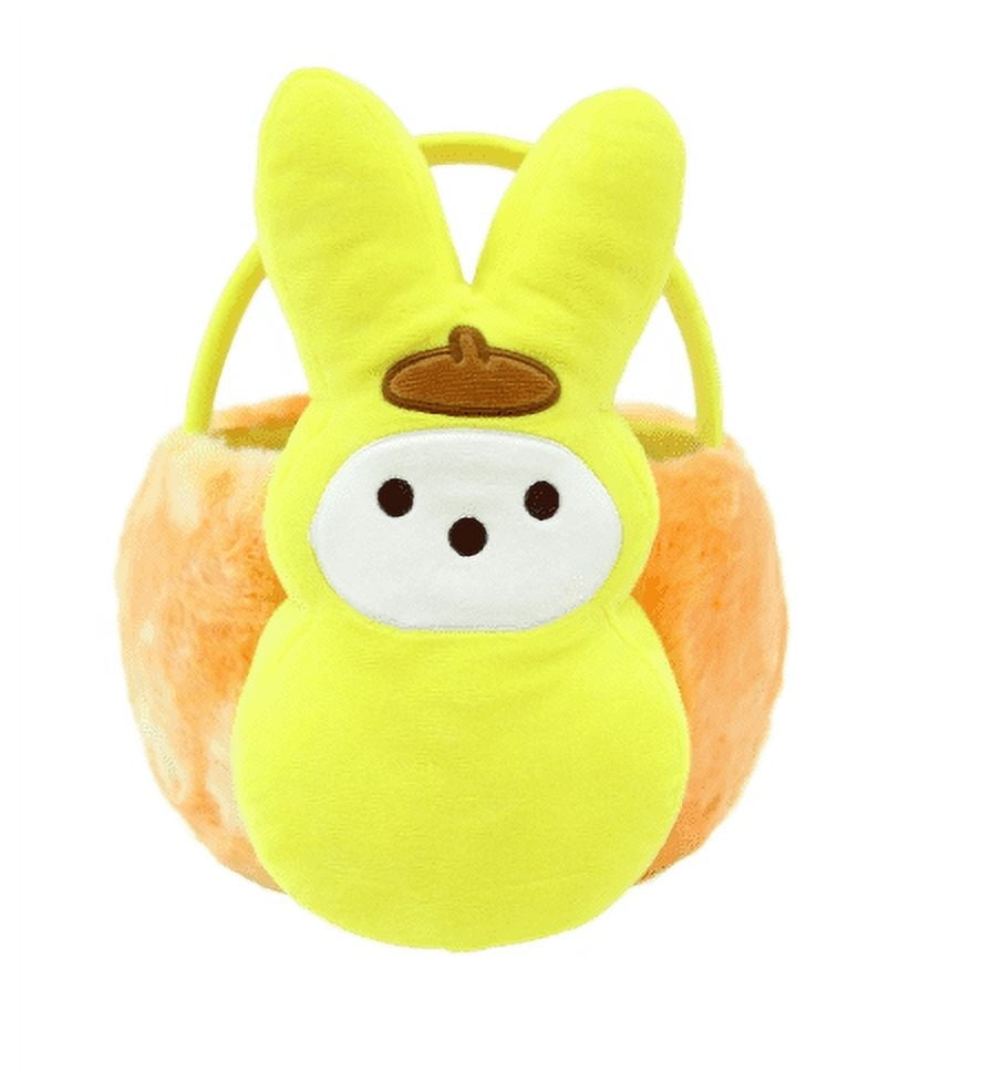 Peeps X Pompompurin Plush Easter Basket , 11In Orange and Yellow