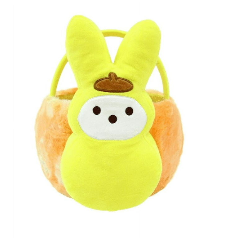 Peeps X Pompompurin Plush Easter Basket , 11In Orange and Yellow