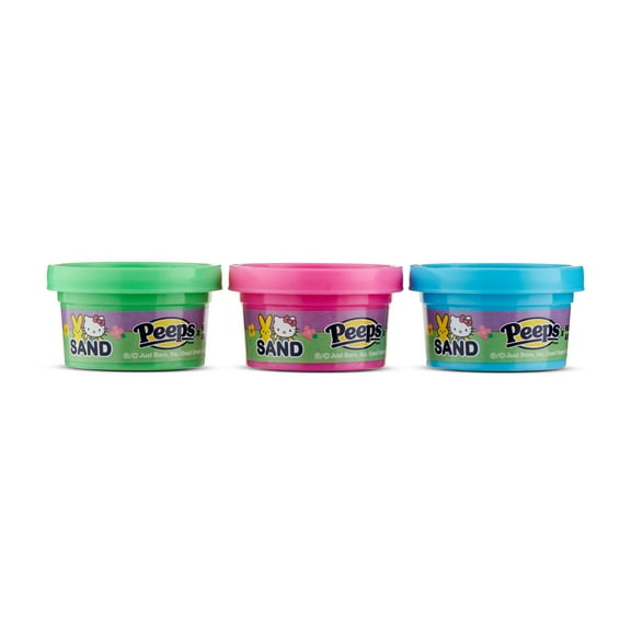 Peeps and Hello Kitty Marshmellow Scented Sand 3 Pack 1oz Tubs