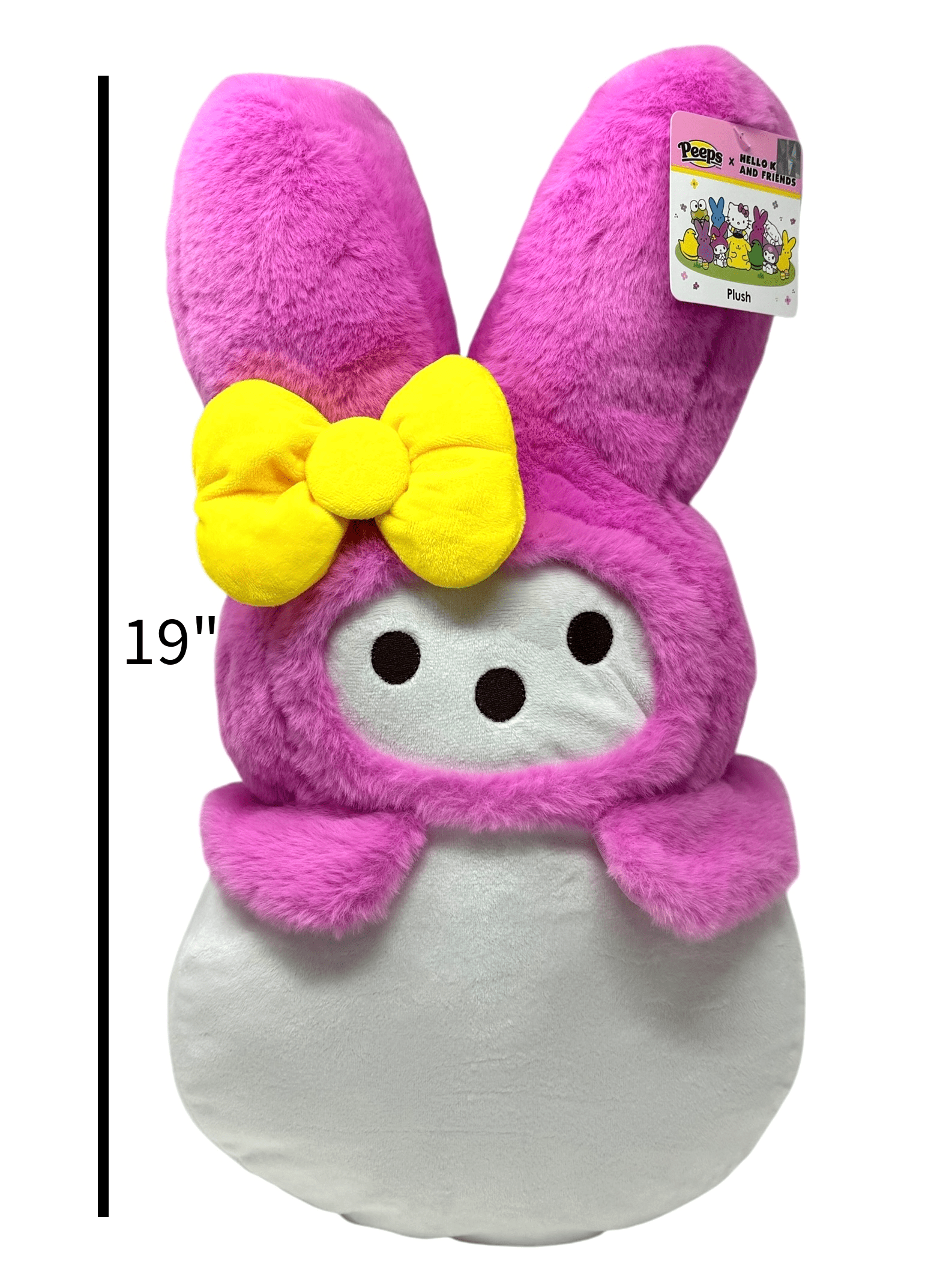 Peeps x Hello Kitty Pink Bunny Shaped My Melody 19 in Plush