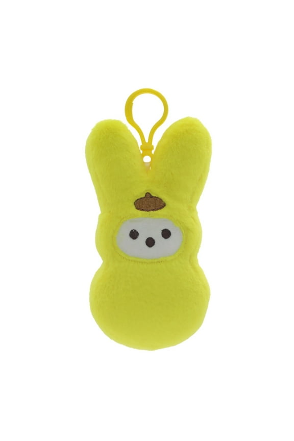 Clearance Peeps Plush Peeps x Kuromi and Friends Yellow Kuromi Plush Bunny 6 inch Strawberry (Including keychain)