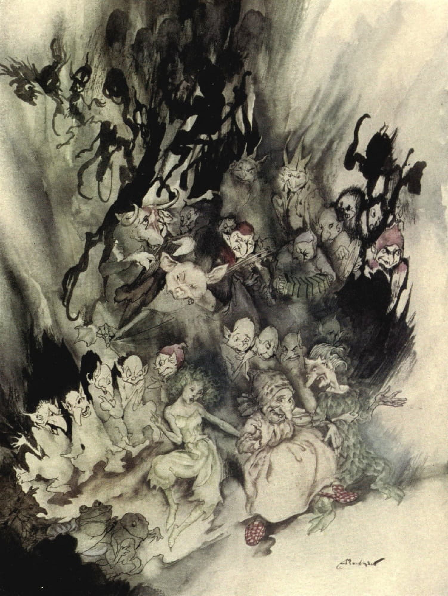 Peer Gynt 1936 Dance of the Trolls Canvas Art - A Rackham (24 x 36)