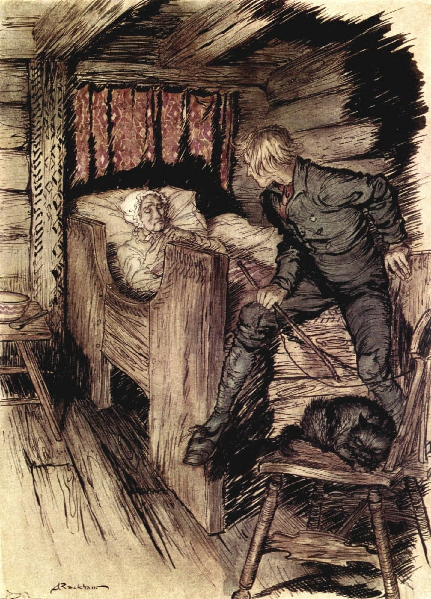 Peer Gynt 1936 Death of Aase Canvas Art - A Rackham (24 x 36)
